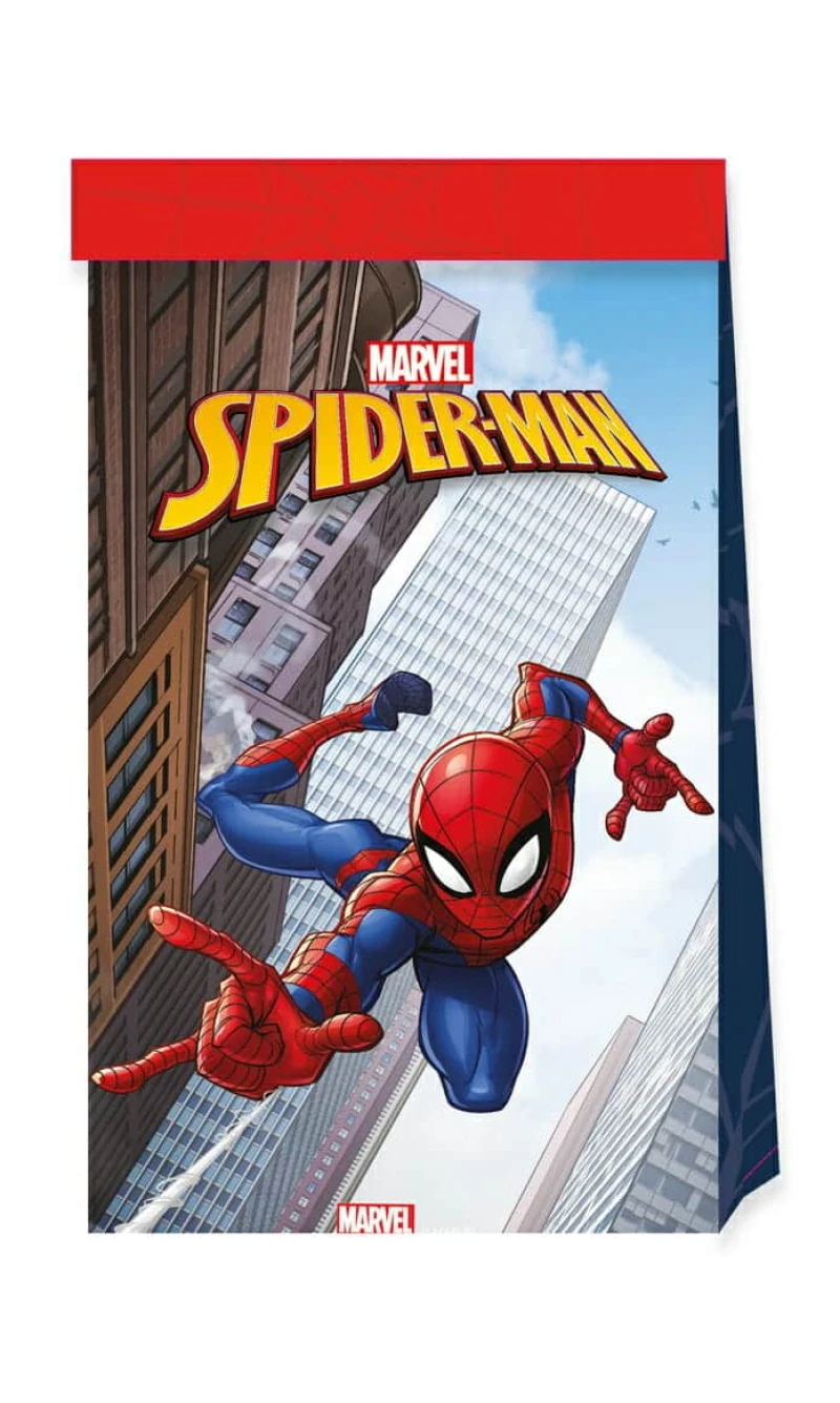 Spider-Man Crime Fighter FSC Paper Party Bags - 4pk