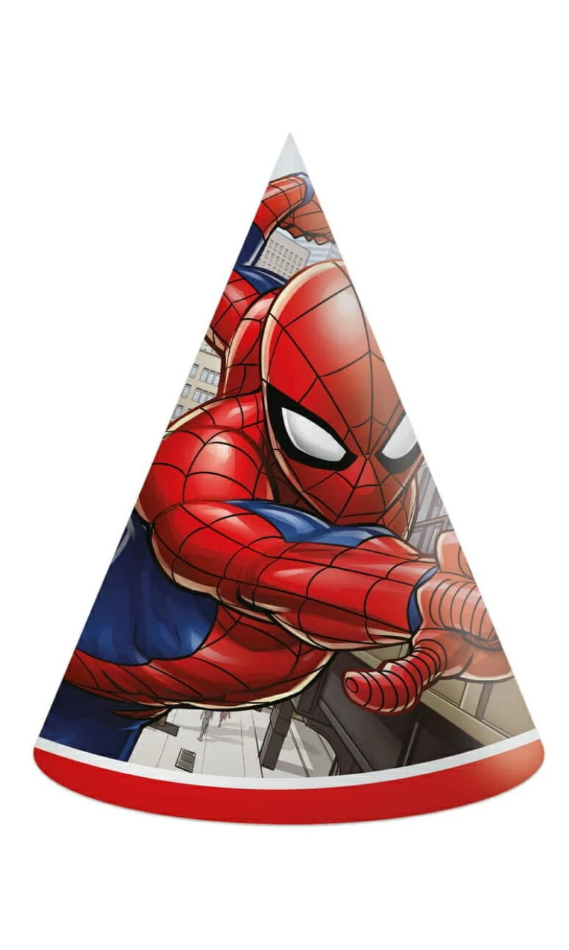 Spider-Man Crime Fighter FSC Paper Hats - 6pk
