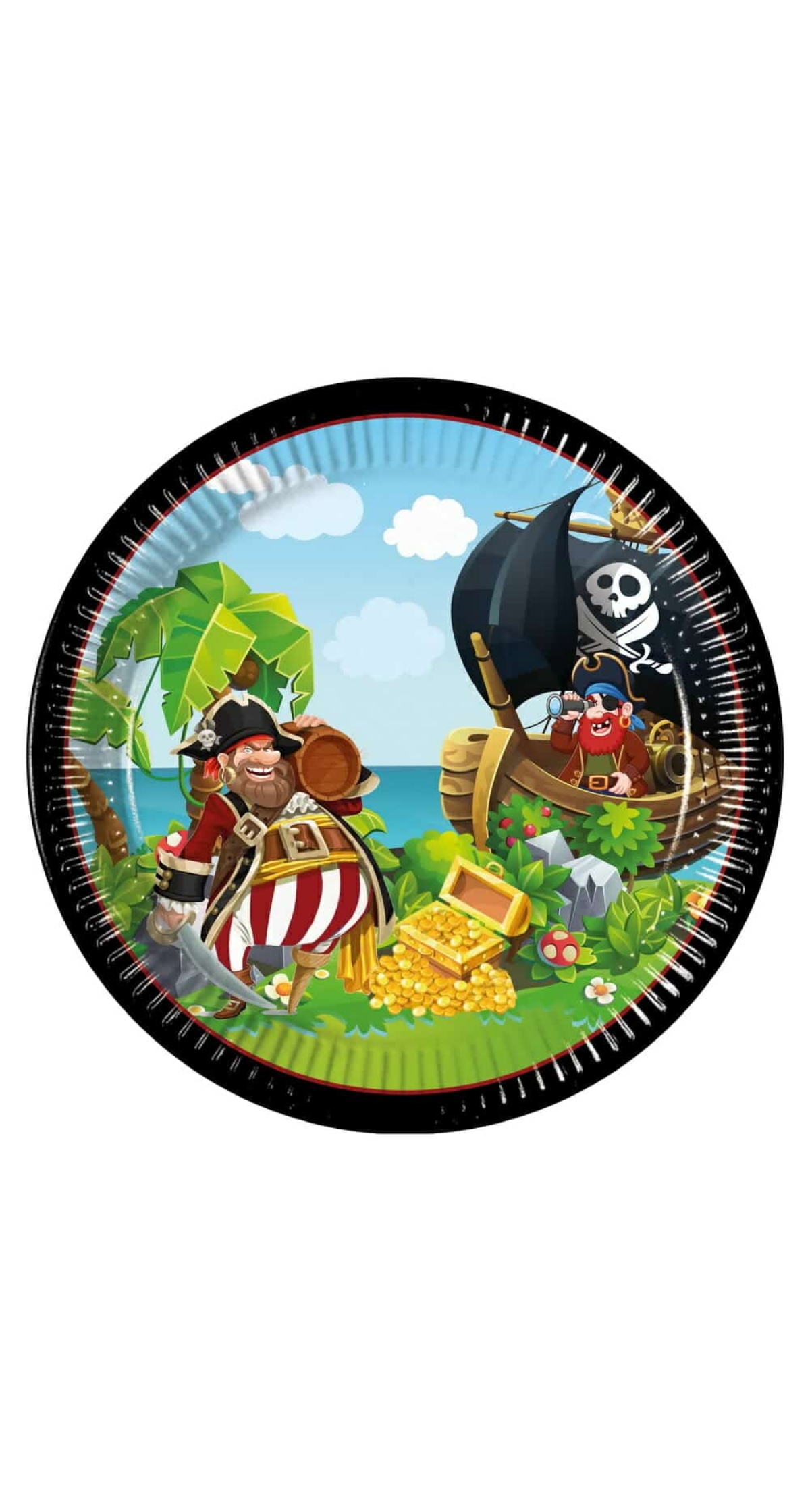 Island Pirates FSC Paper Plates 23cm - 8pk