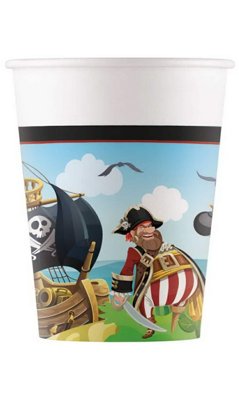 Island Pirates FSC Paper Cups 200ml - 8pk