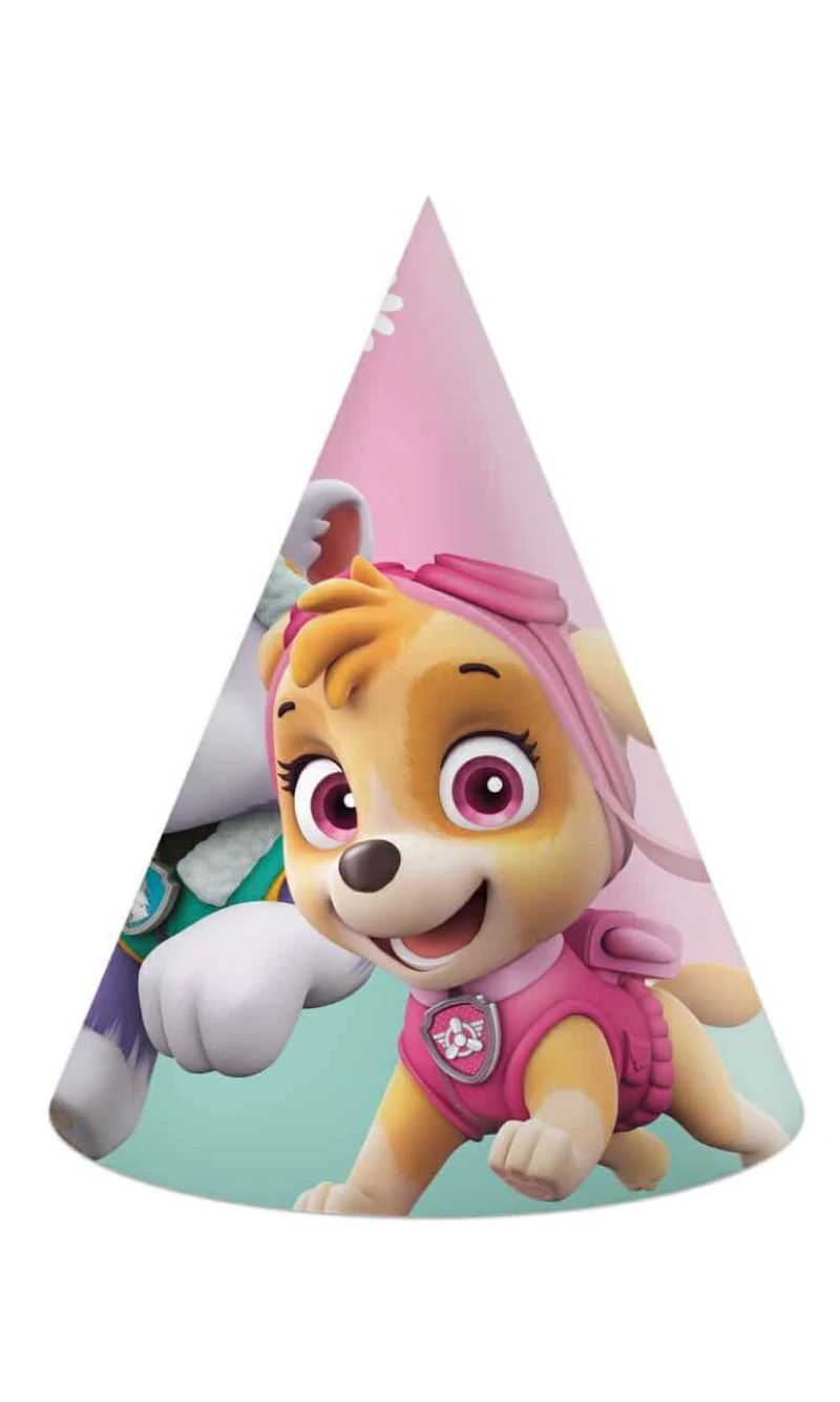 Paw Patrol Skye And Everest FSC Paper Hats - 6pk