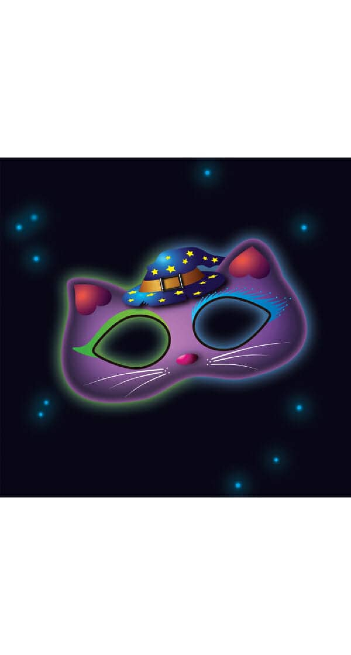 Glow Stick Mask Cat - 19 x 10cm
