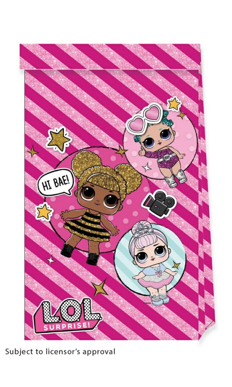 LOL Glitterati FSC Paper Party Bags - 4pk