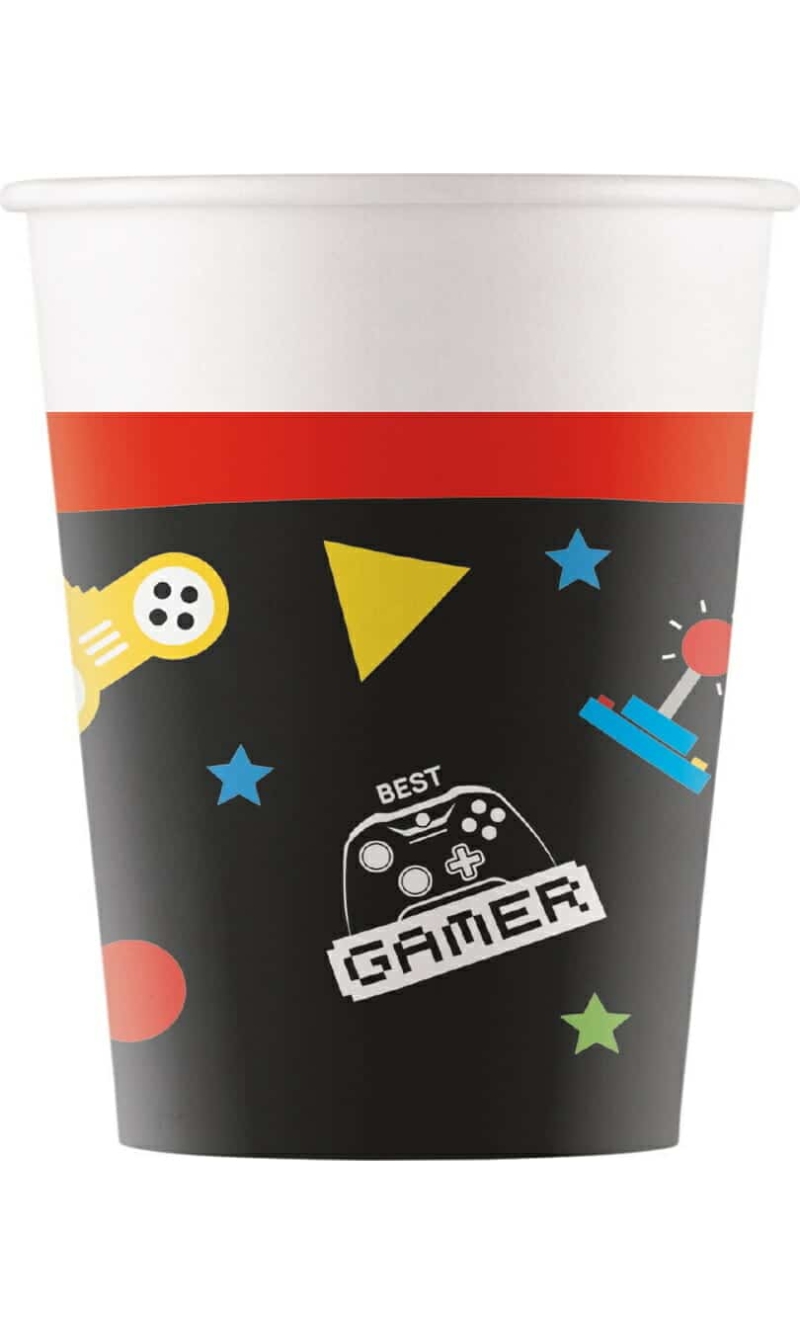 Gaming Party FSC Paper Cups 200ml - 8pk