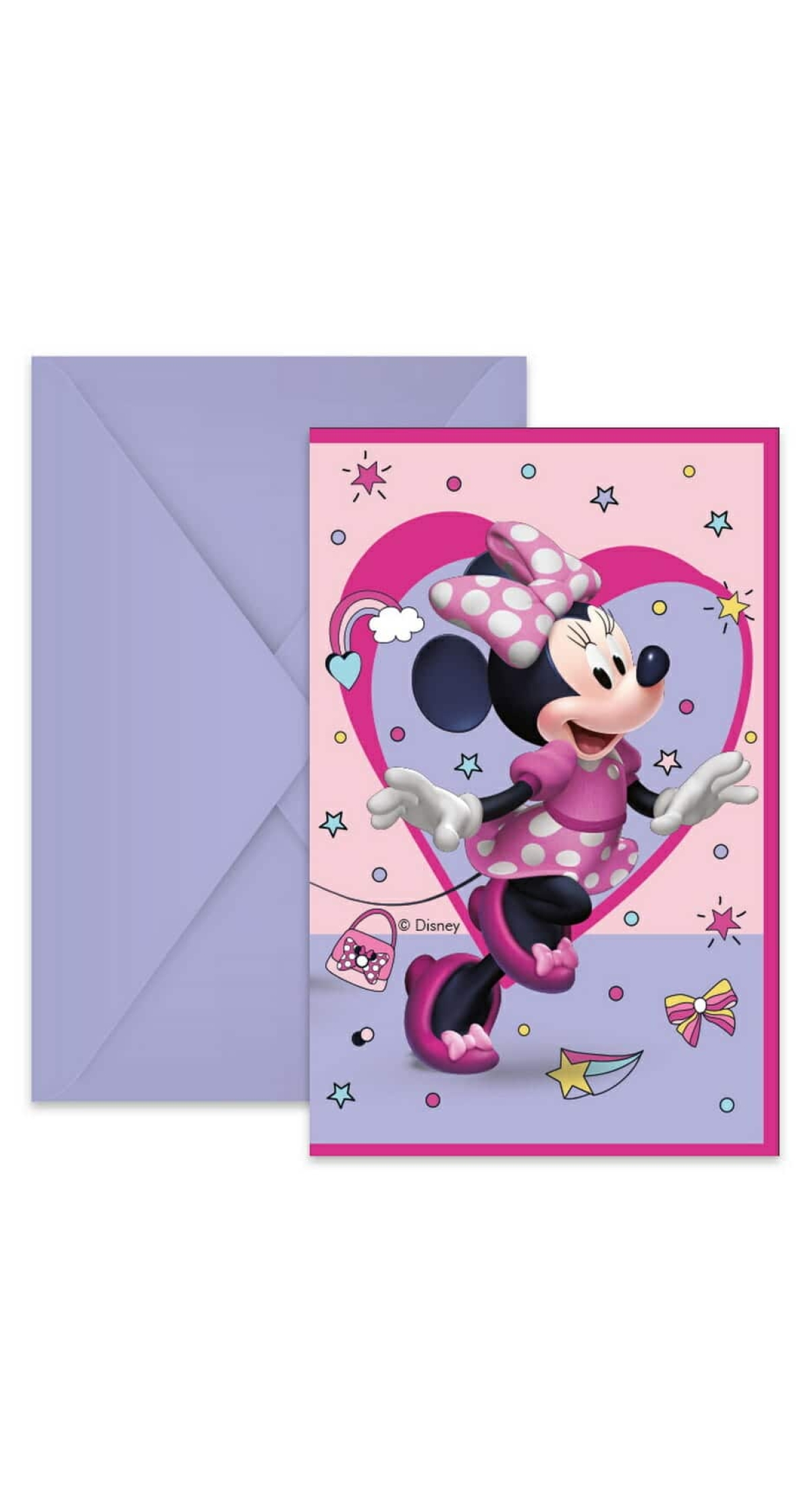 Minnie Junior FSC Invitations & Envelopes - 6pk