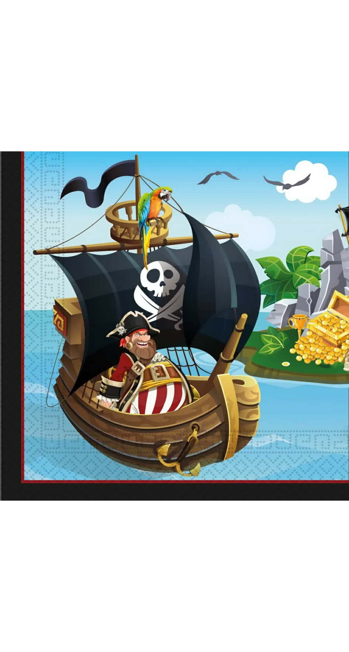 Island Pirates FSC Two-Ply Paper Napkins 33x33cm - 20pk
