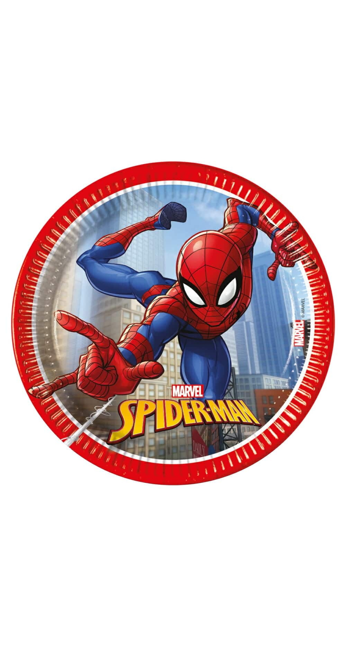 Spider-Man Crime Fighter FSC Paper Plates 20cm - 8pk