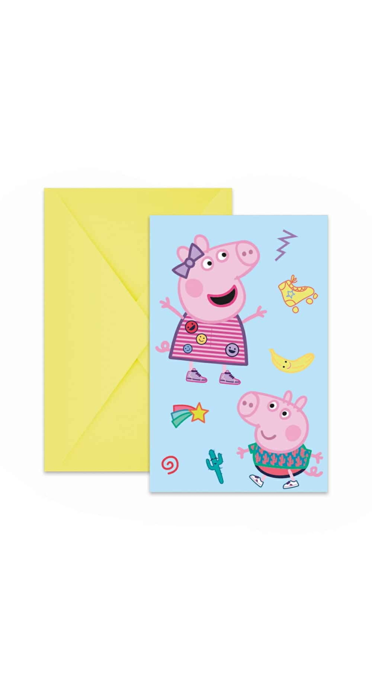 Peppa Pig Messy Play FSC Invitations & Envelopes - 6pk