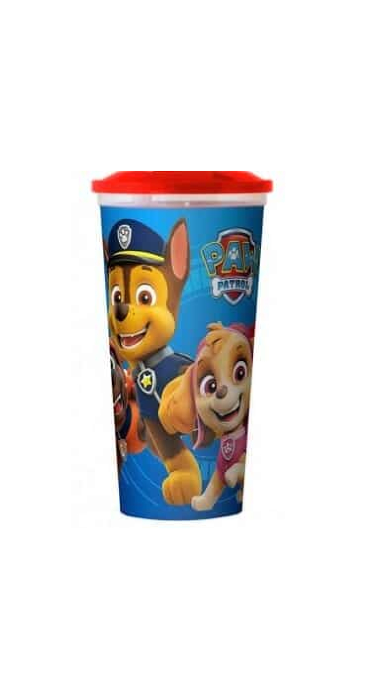 Paw Patrol Plastic Glass with Cap/Lid