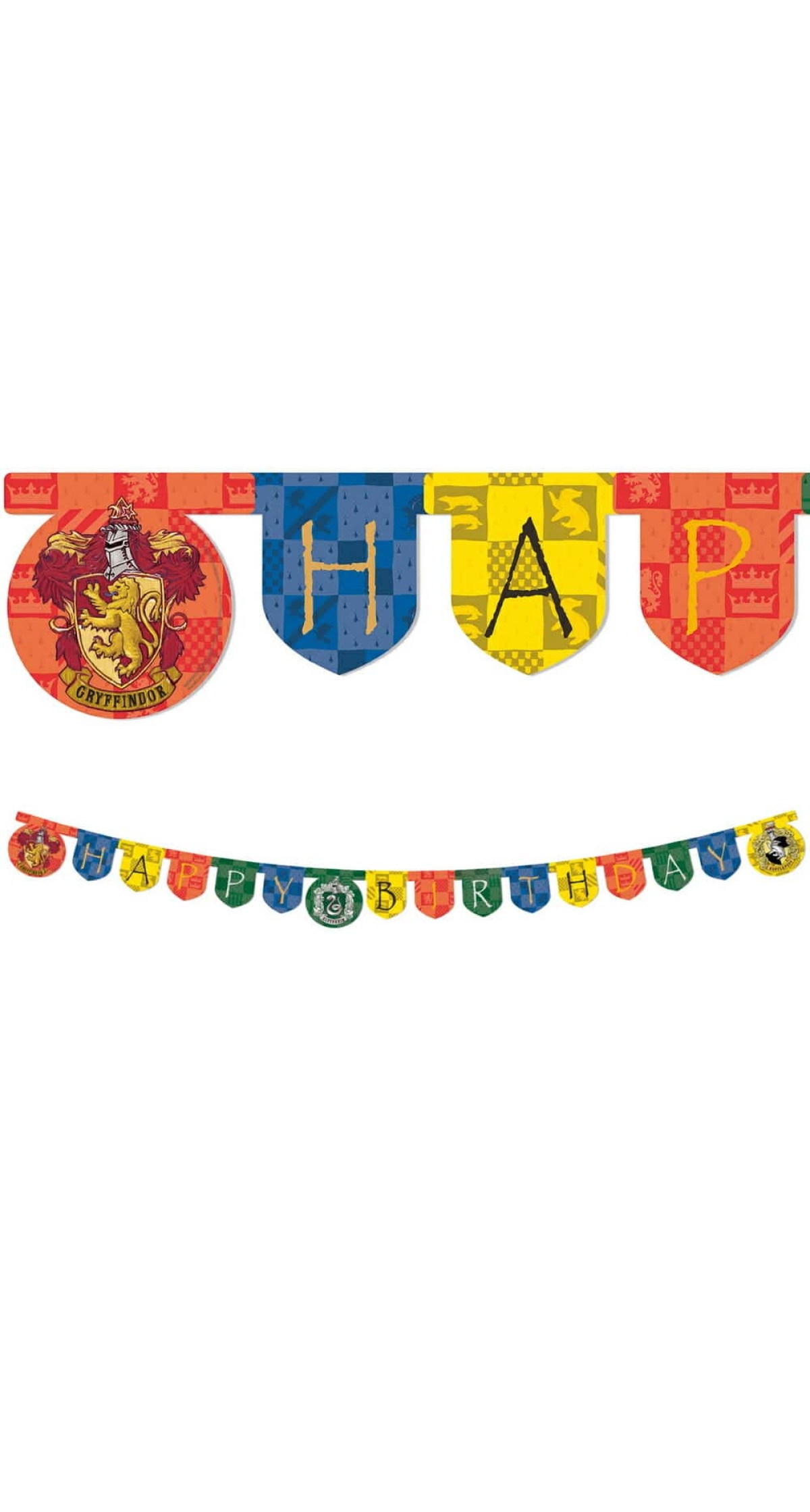 Harry Potter Hogwarts Houses FSC "Happy Birthday" Die-Cut Banner - 1pk