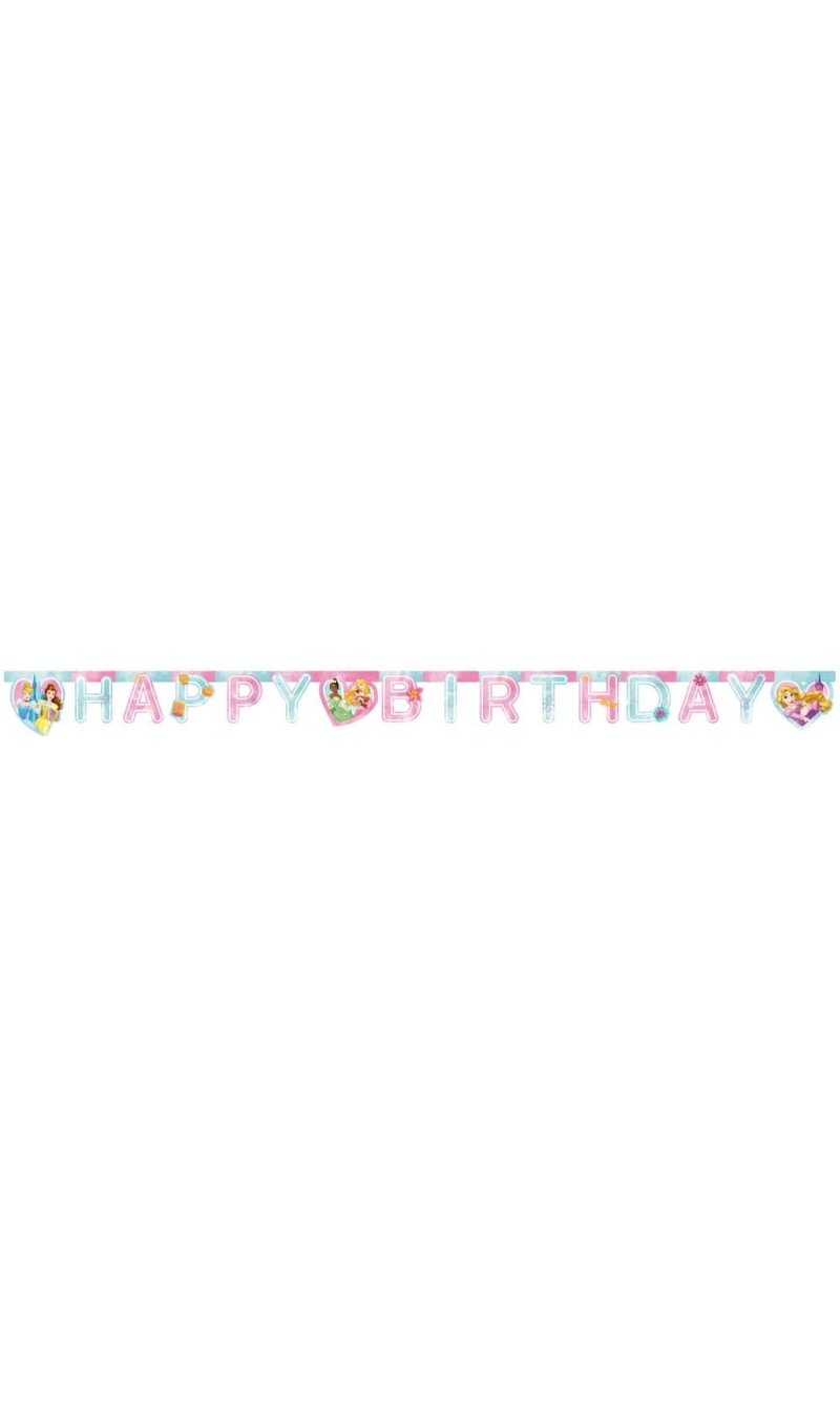 Princess Live Your Story FSC "Happy Birthday" Die-Cut Banner - 1pk