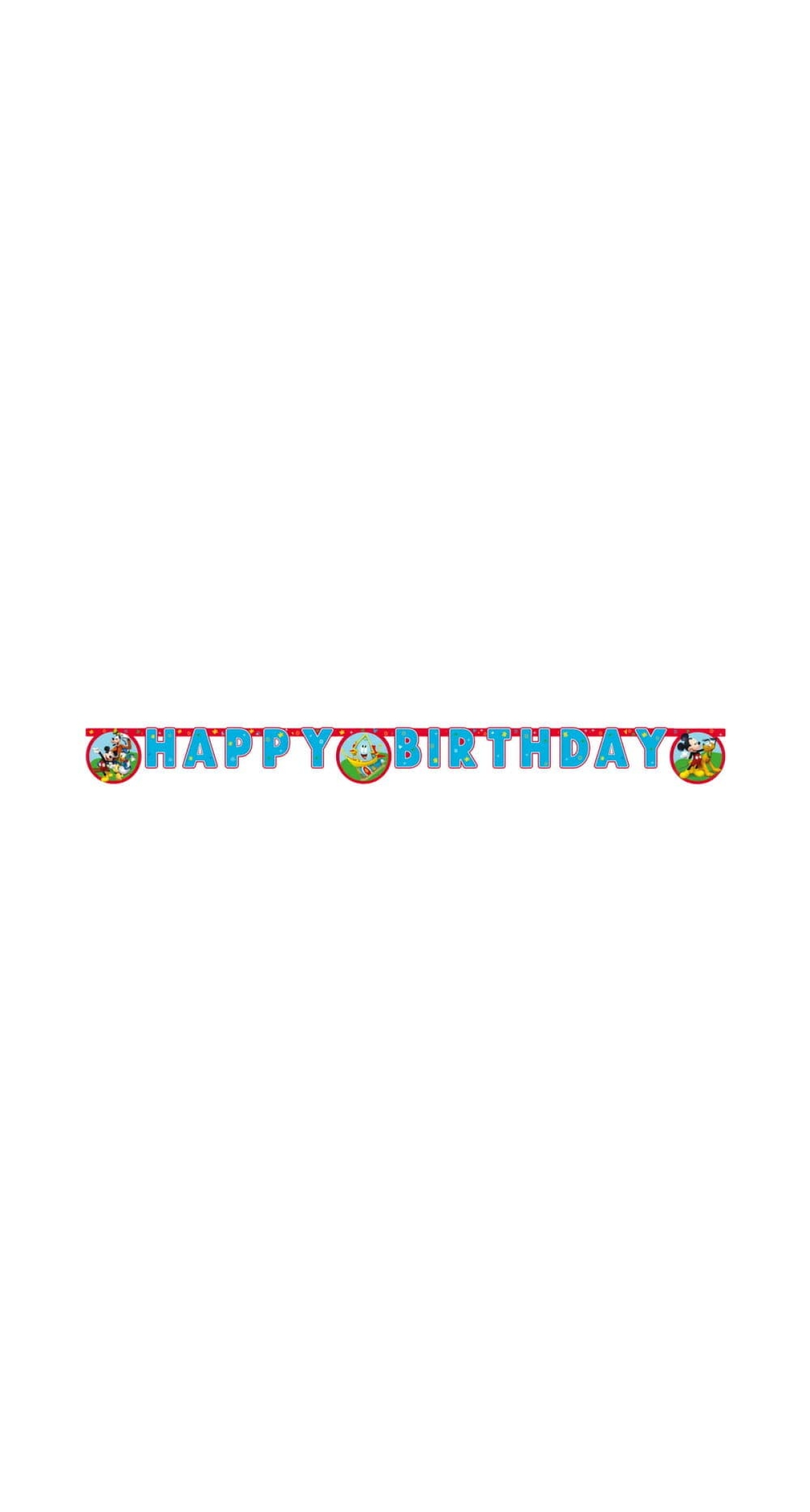 Mickey Rock The House FSC "Happy Birthday" Die-Cut Banner - 1pk
