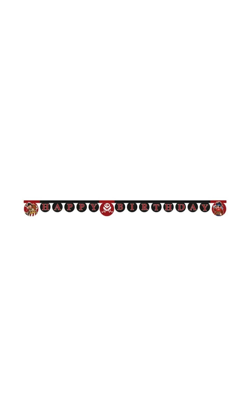 Island Pirates FSC "Happy Birthday" Die-Cut Banner - 1pk