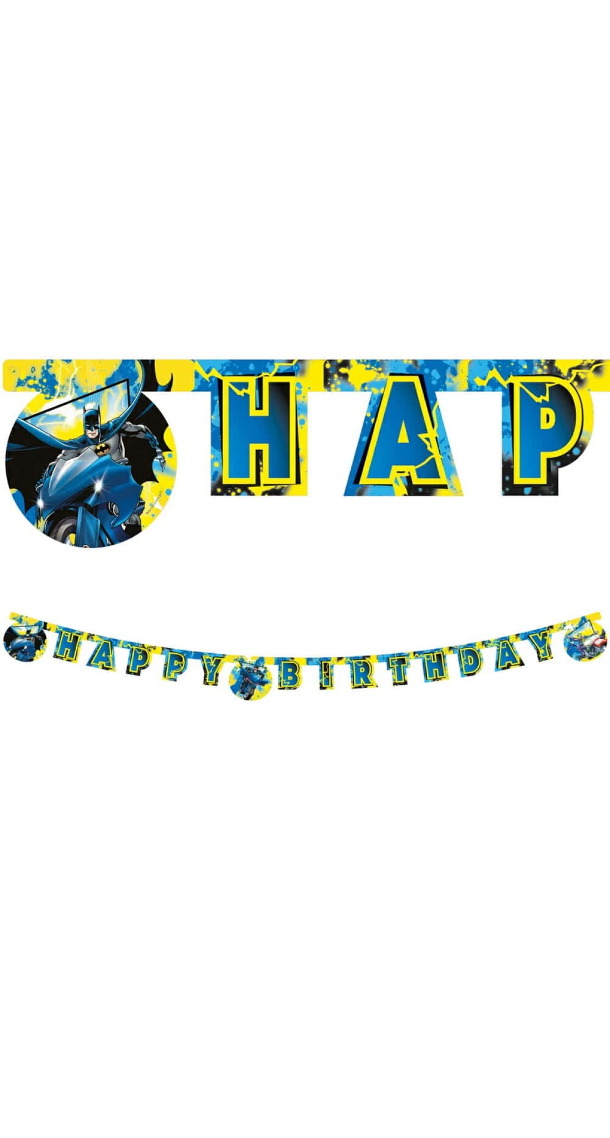 Batman Rogue Rage FSC "Happy Birthday" Die-Cut Banner - 1pk