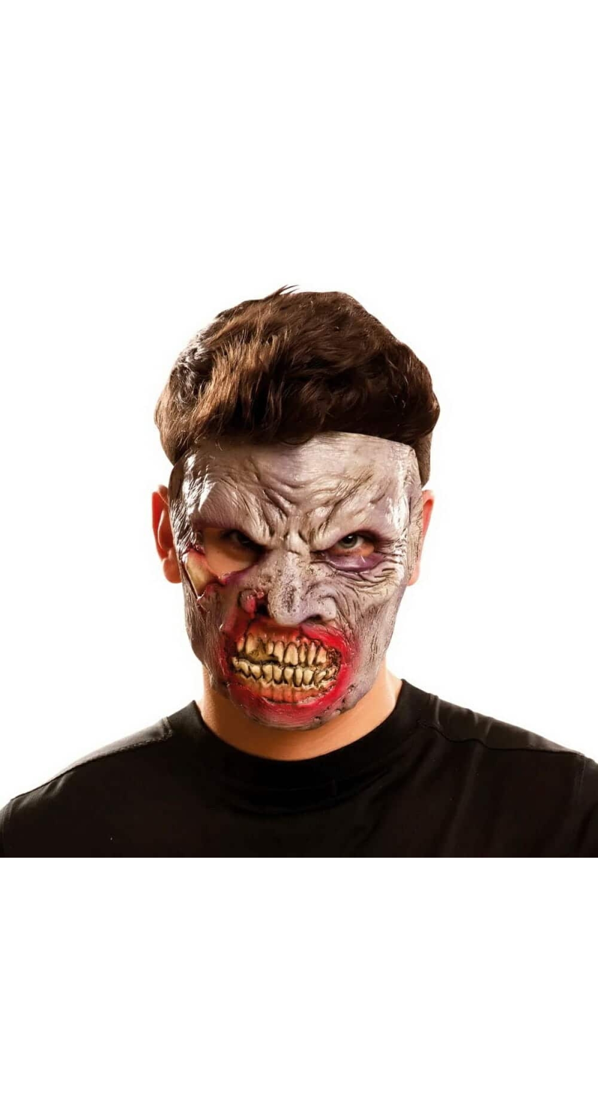 1/2 Zombie Latex Mask
