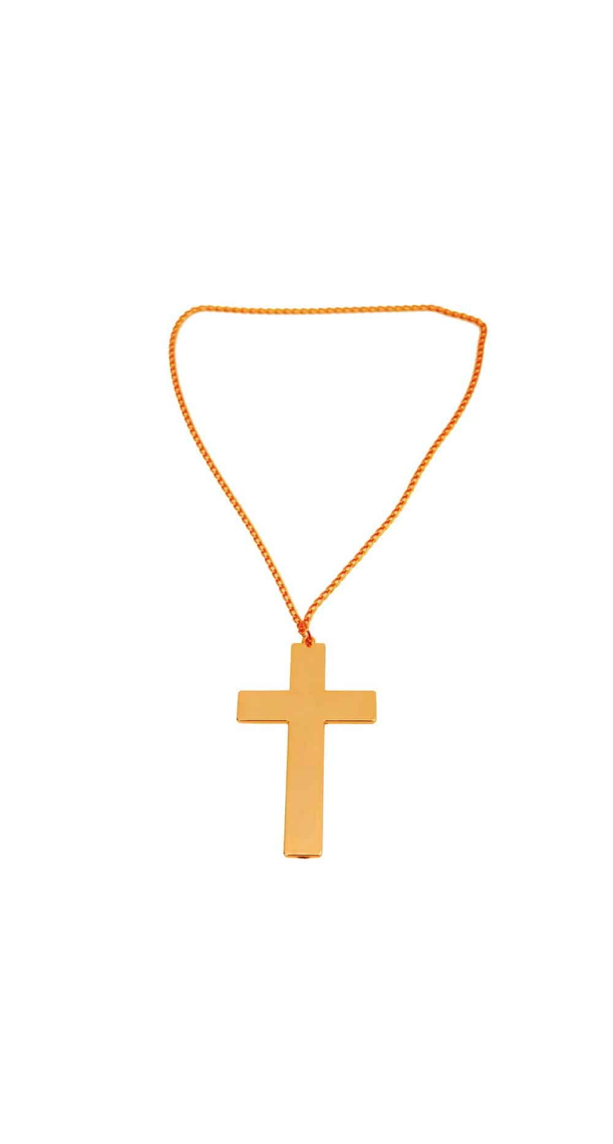 Golden Crucifix With Chain - 10cm x 6cm