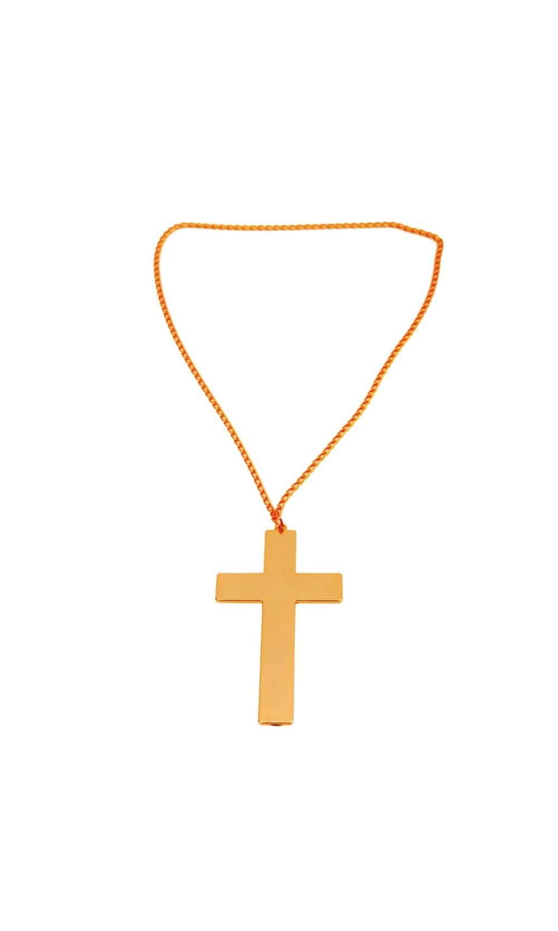 Golden Crucifix With Chain - 10cm x 6cm