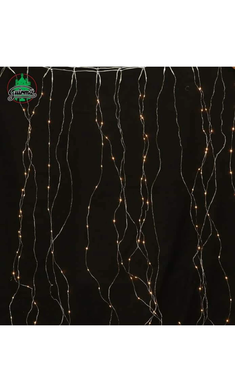 Multifunction Curtain Fairy Lights 300 Led Warm White 240v - (2mt x 1.5mt)