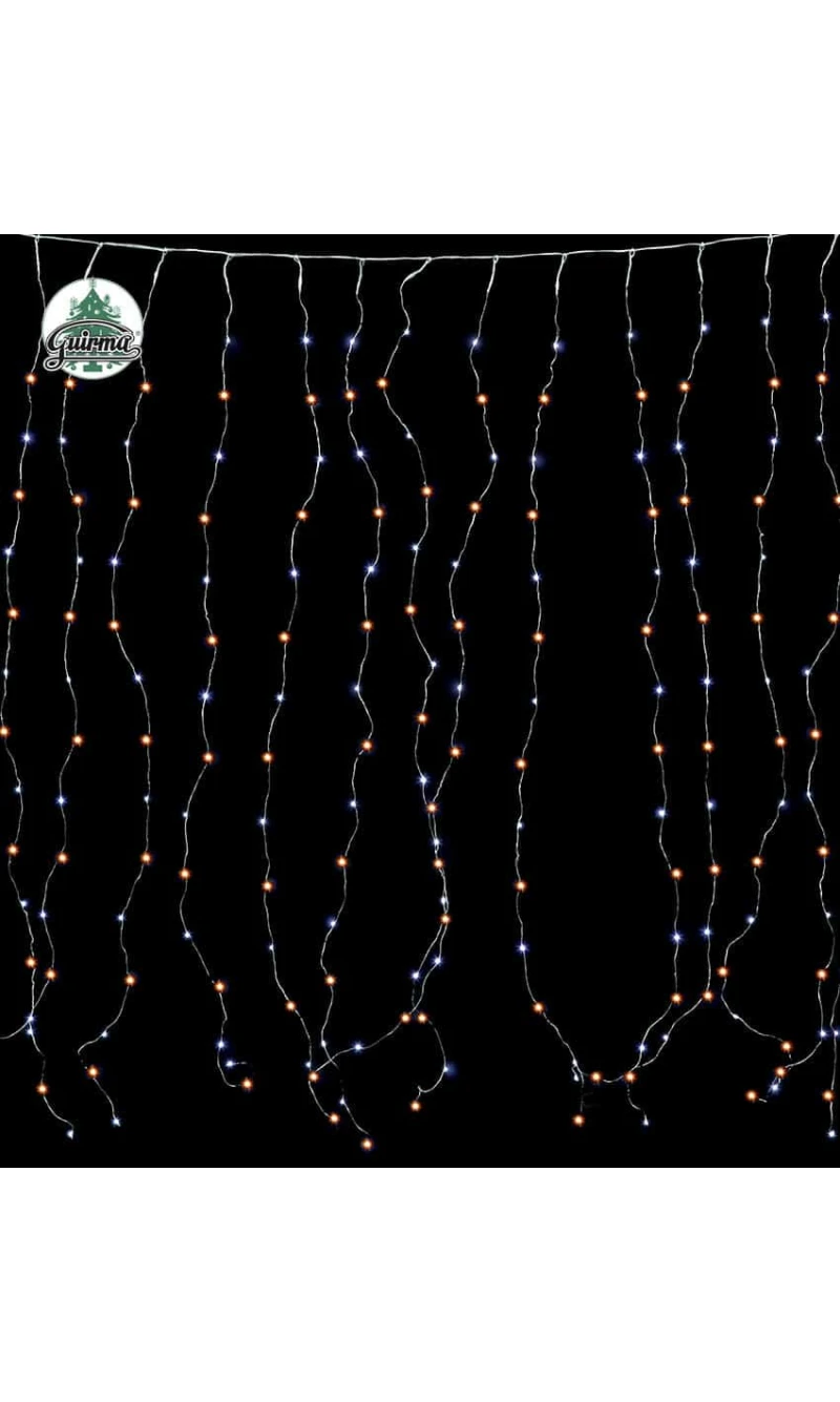 Multifunction Curtain Fairy Lights 300 Led Warm & Cold White 240v - (2mt x 1.5mt)