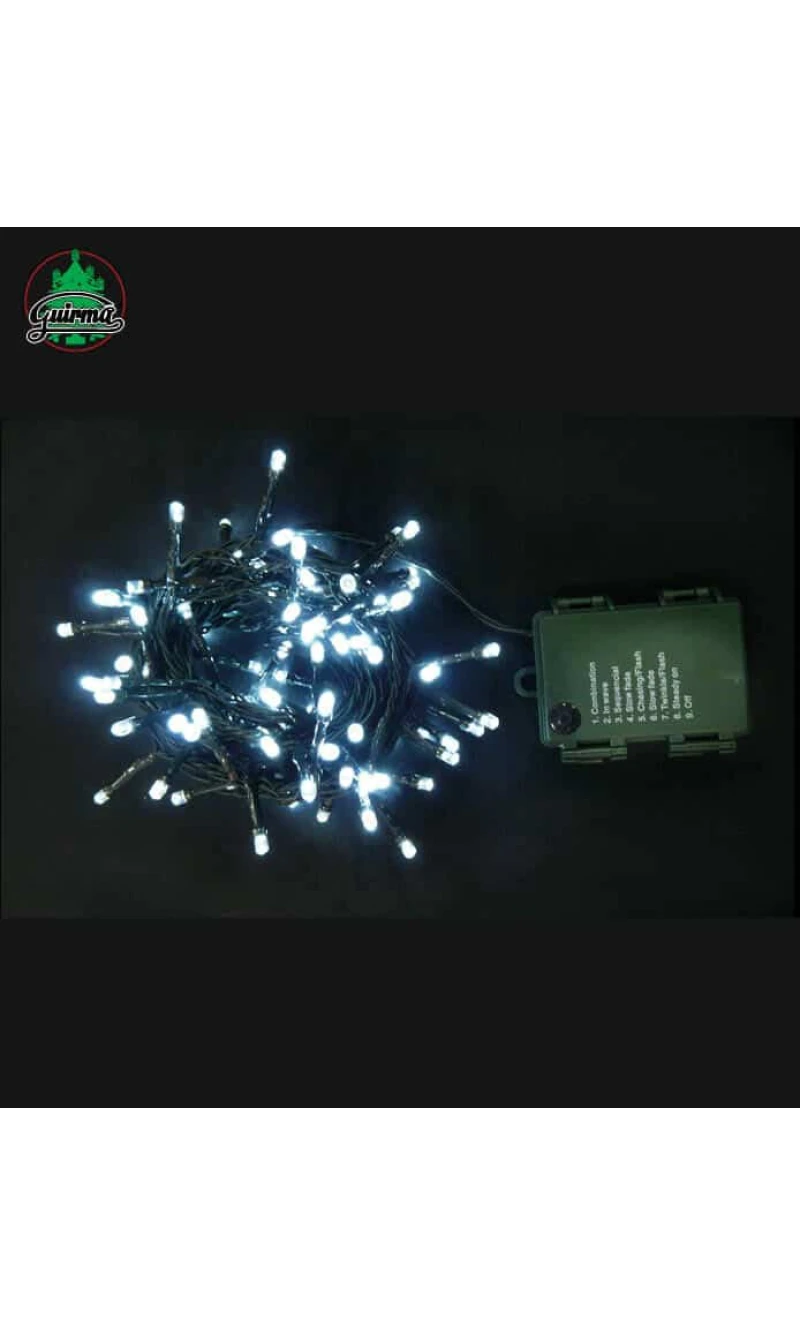 Multifunction 96 Led White Lights With Batteries – 7.2mt