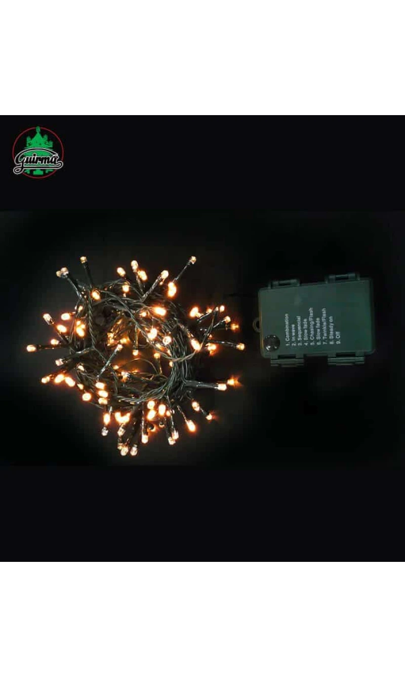 Multifunction 96 Led Warm White Lights With Batteries – 7.2mt