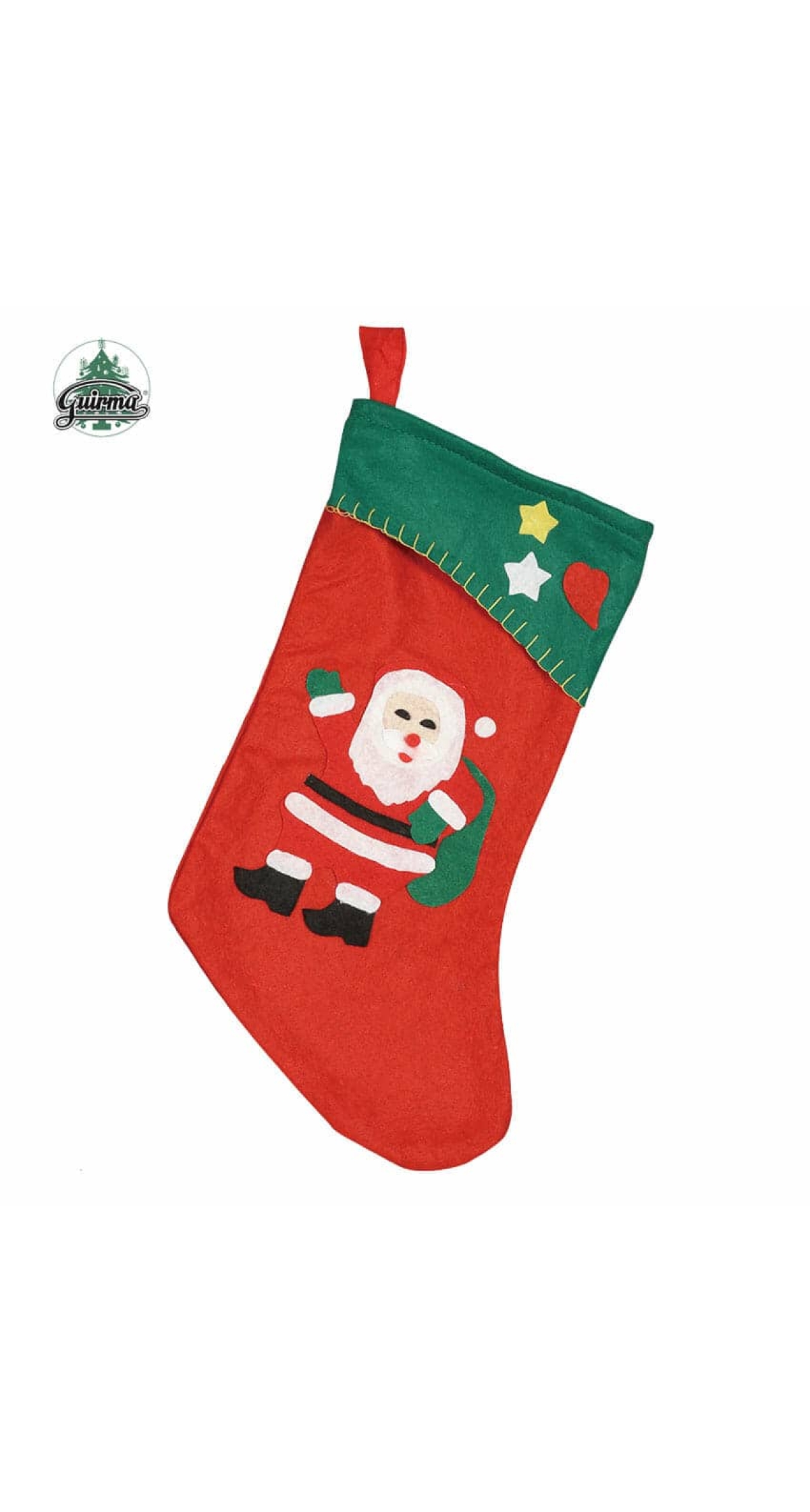 Waving Santa Claus Christmas Sock - 40cm