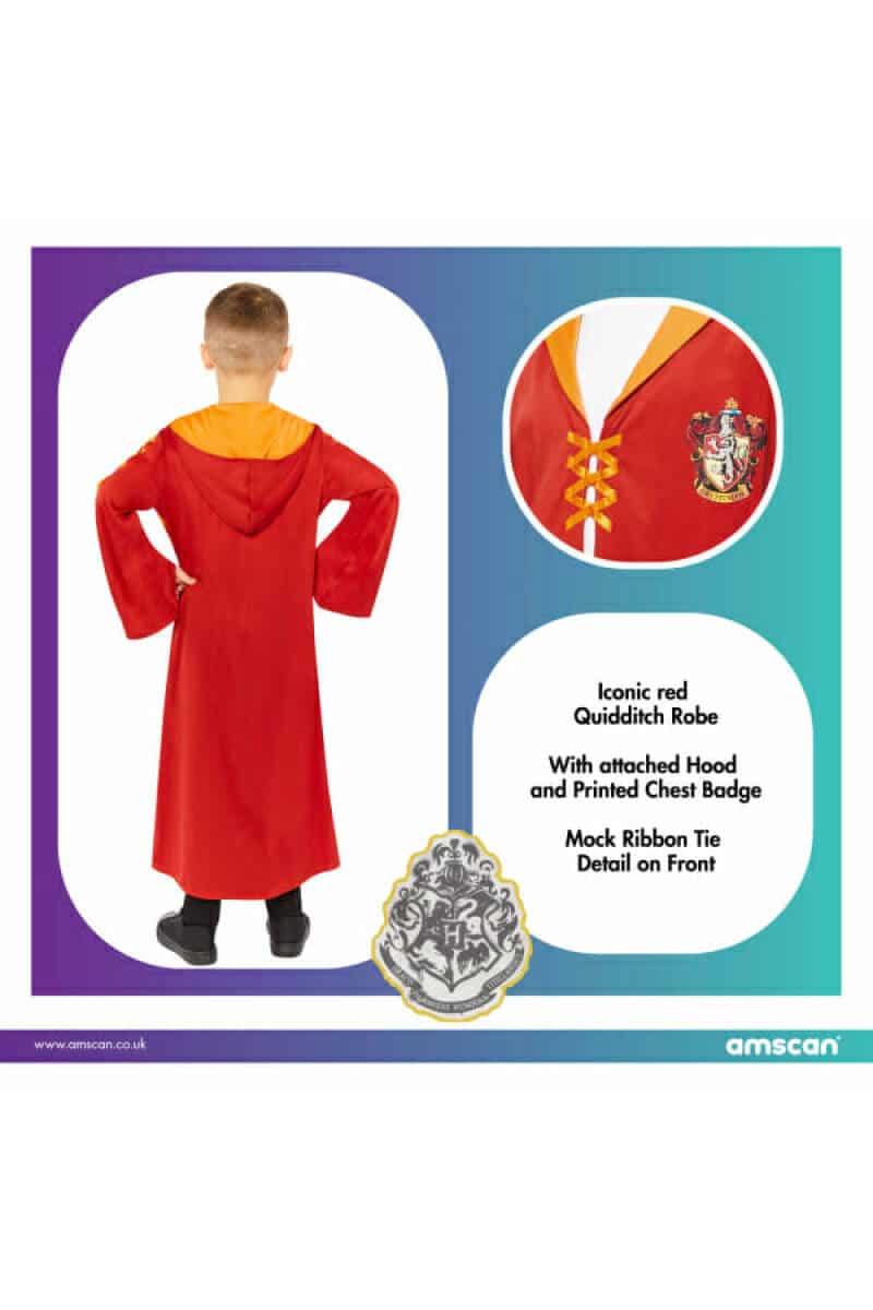 Official Licensed (Harry Potter) Gryffindor Quidd Robe - Age 8 to 10 Years