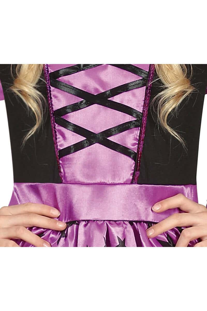 Purple Stars Witch Dress & Hat - Age 3 to 4 Years