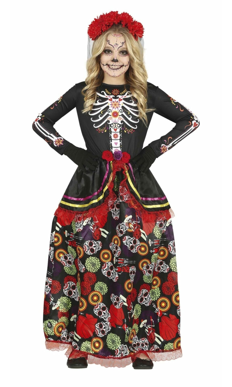 Day of the Dead Elegant Girl - Age 7 to 9 Years