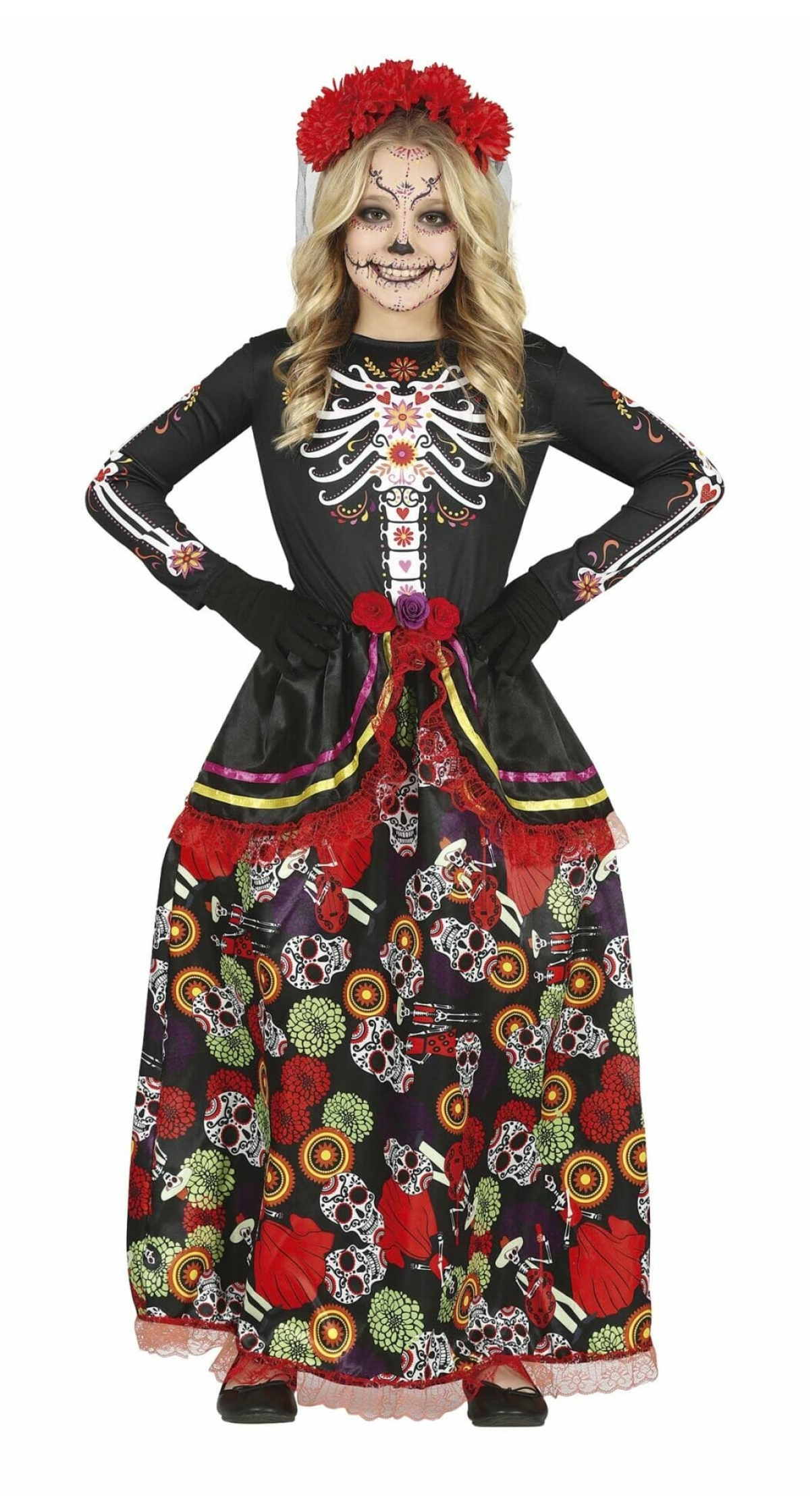 Day of the Dead Elegant Girl - Age 10 to 12 Years
