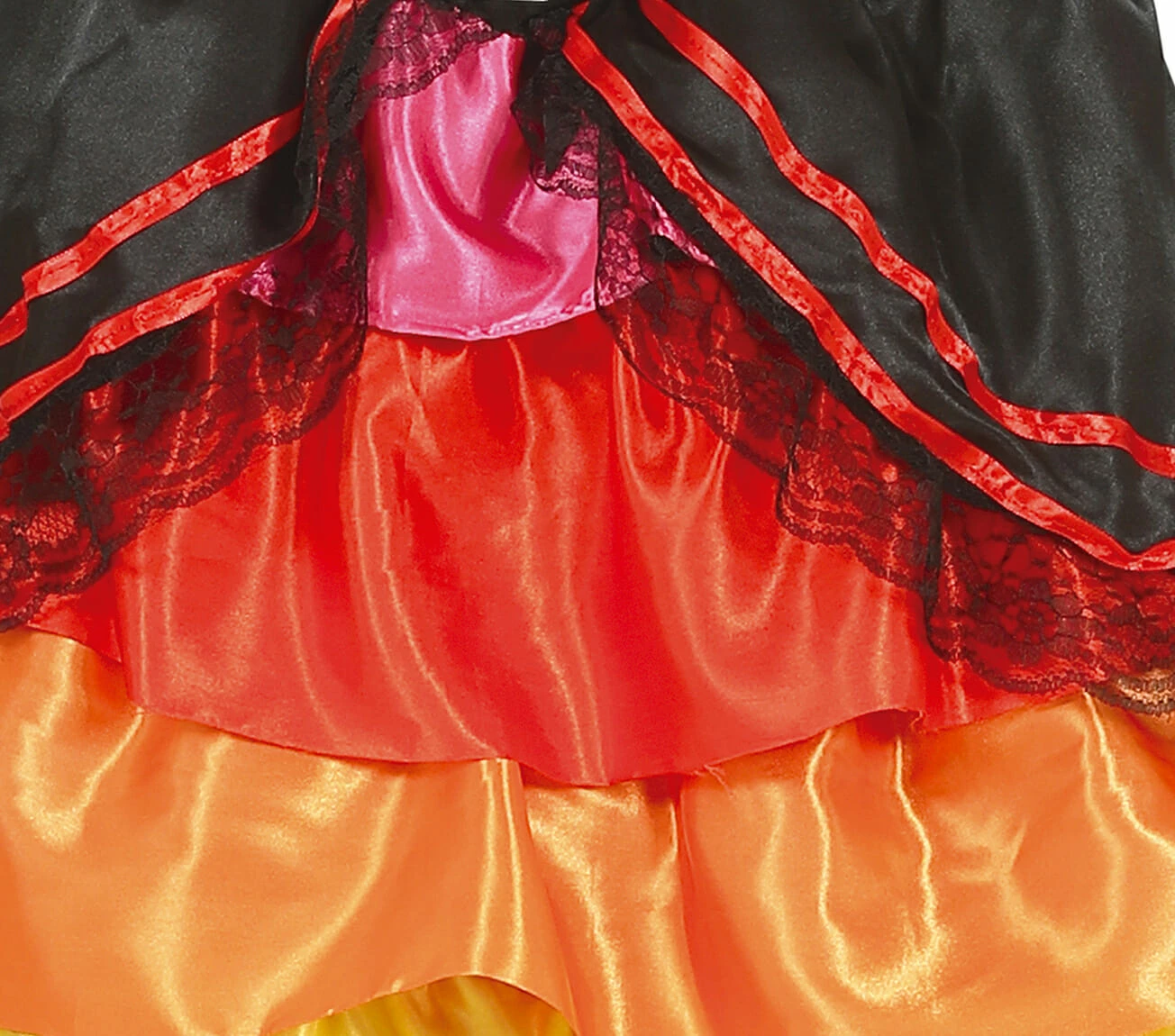 Day of the Dead Lady with Rainbow Ruffles - Adult Size Small (8-10)