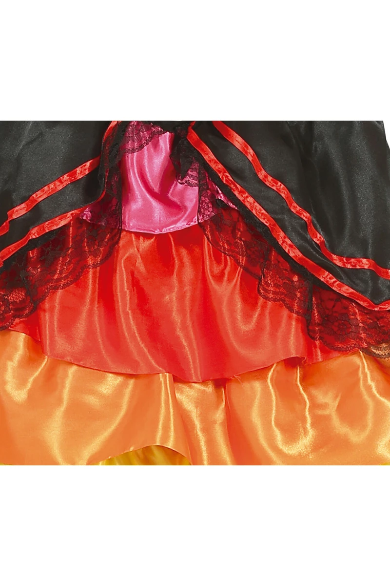 Day of the Dead Lady with Rainbow Ruffles - Adult Size Large (14-16)