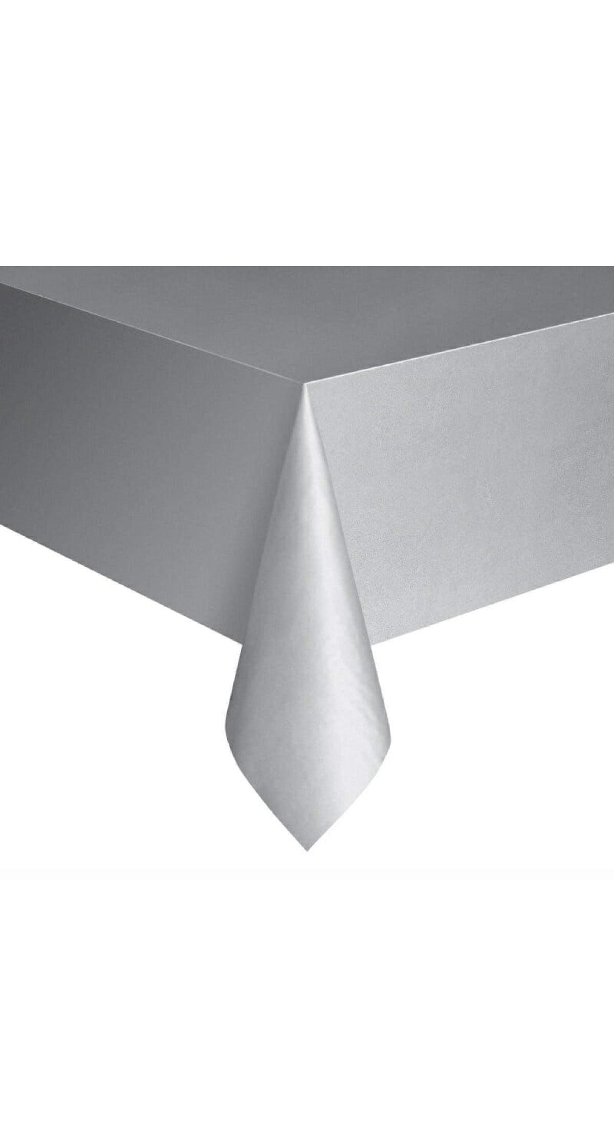 Rectangular Plastic Table Cover (54"x108") - Silver