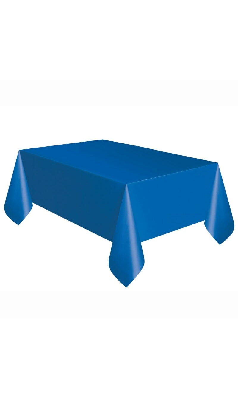 Rectangular Plastic Table Cover (54"x108") - Royal Blue