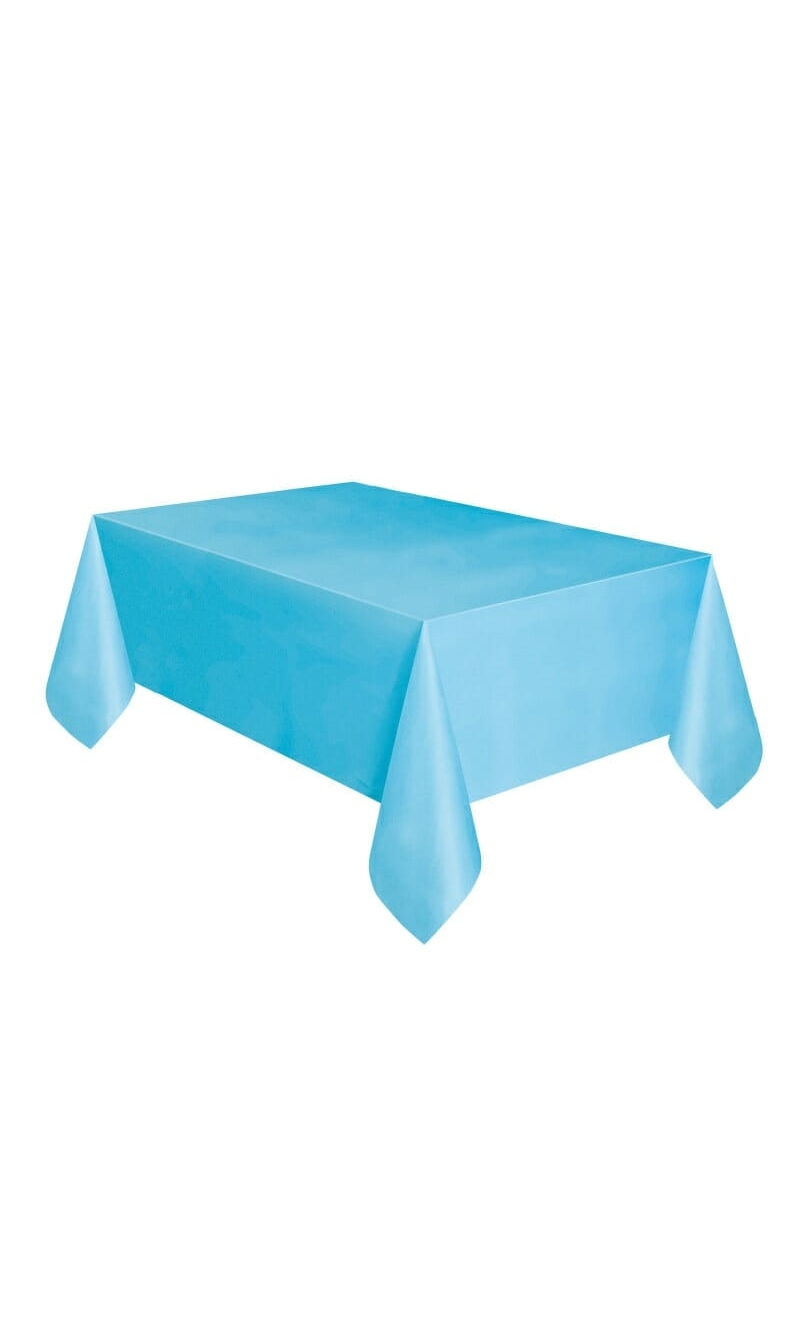 Rectangular Plastic Table Cover (54"x108") - Powder Blue