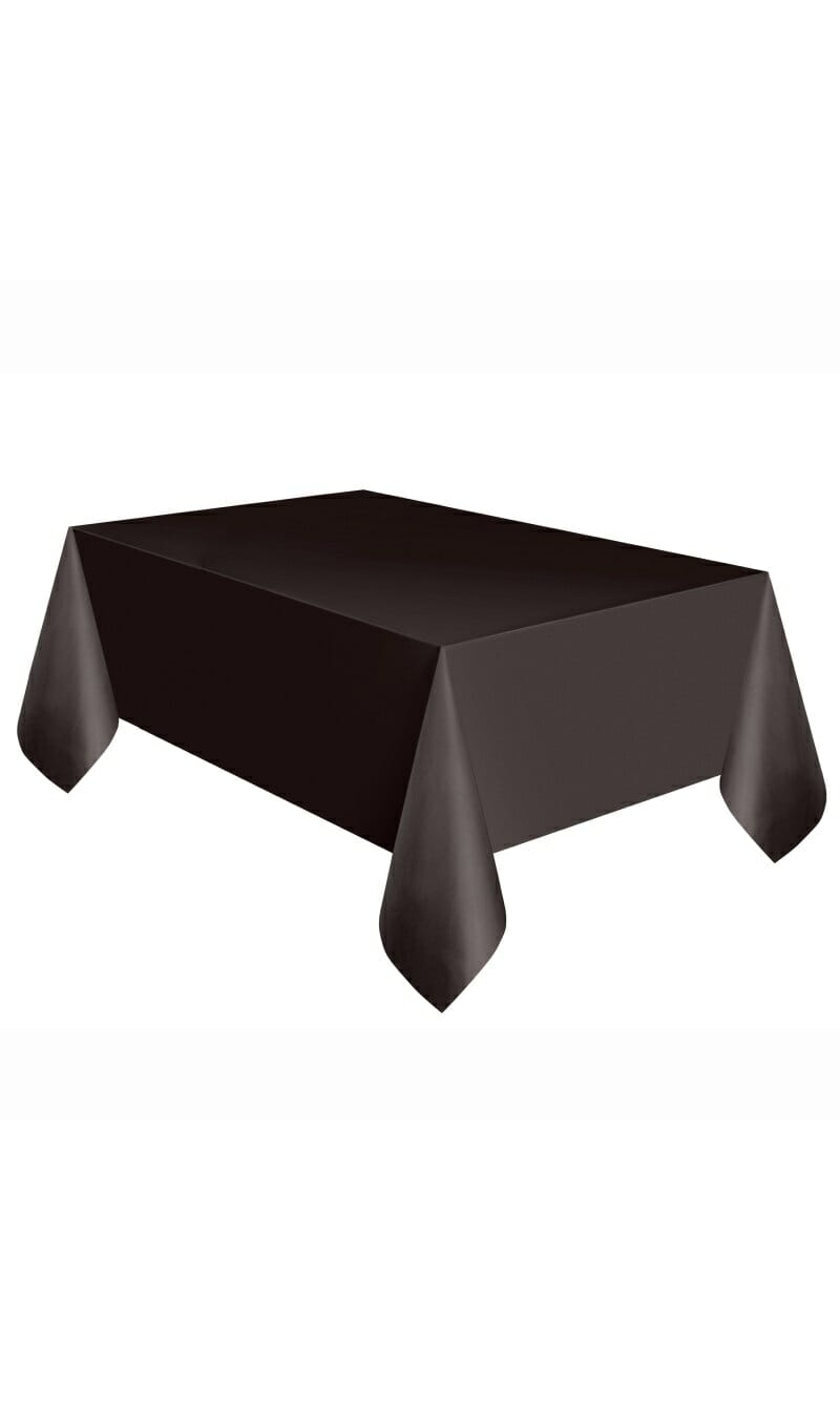 Rectangular Plastic Table Cover (54"x108") - Black