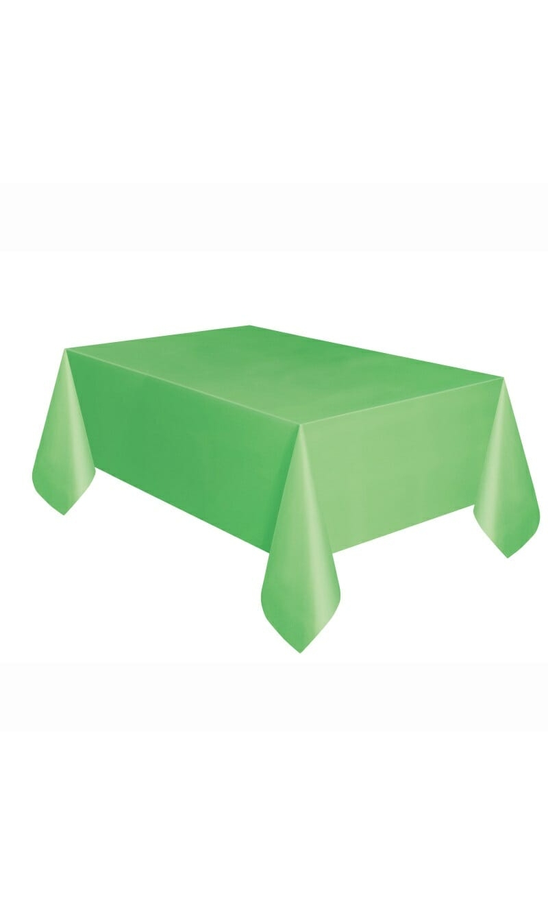 Rectangular Plastic Table Cover (54"x108") - Lime Green