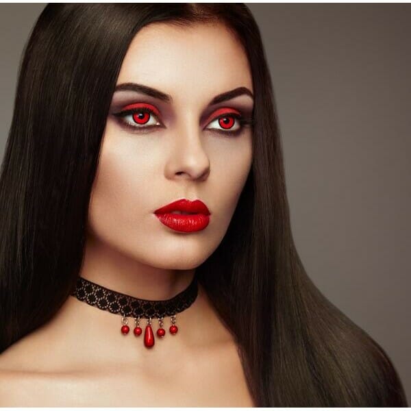 Contact Lenses Scary Vampire (1 Pair) - 12 Month Use