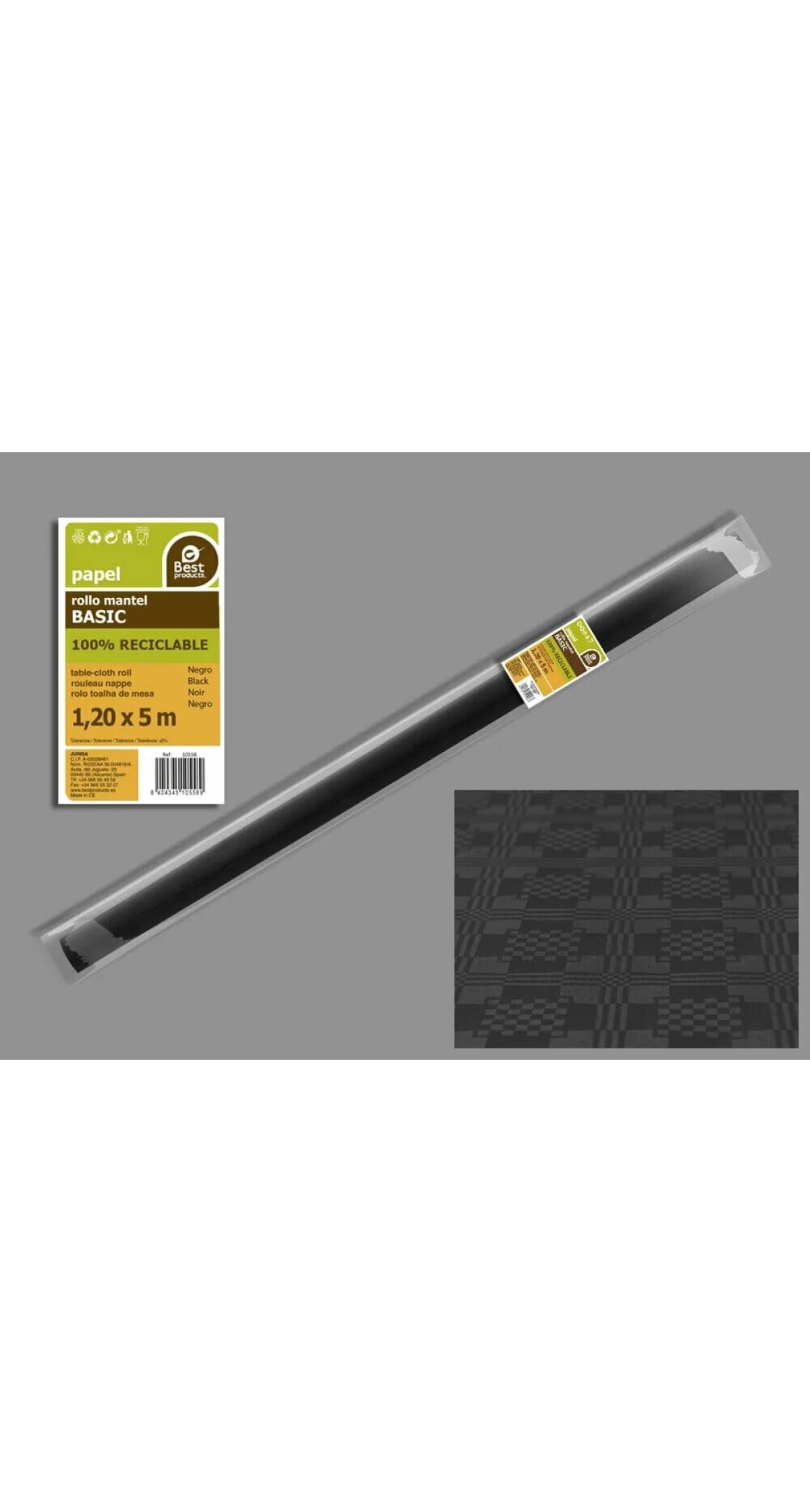 Paper Table Cover Roll 1.2m x 5m - Black