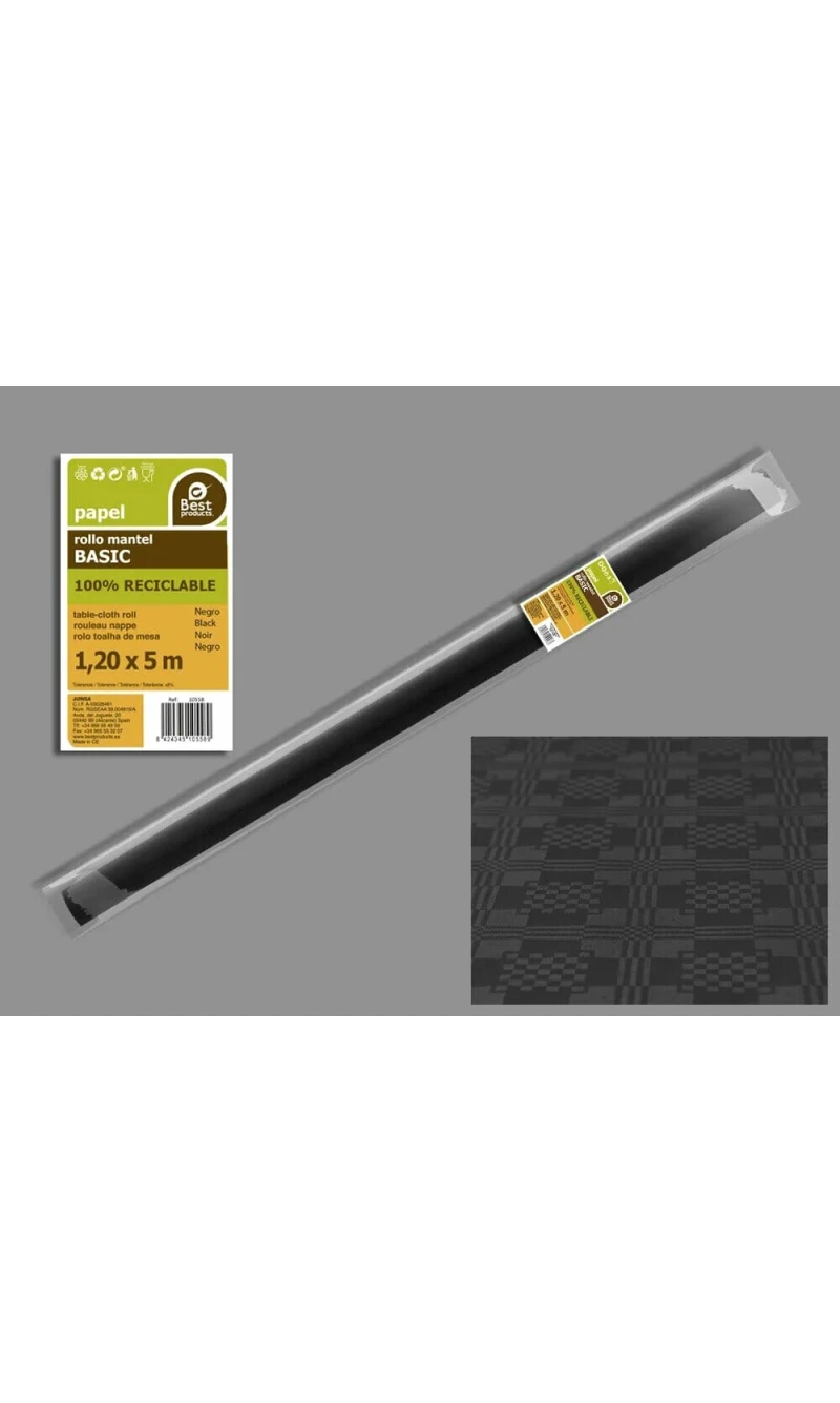 Paper Table Cover Roll 1.2m x 5m - Black