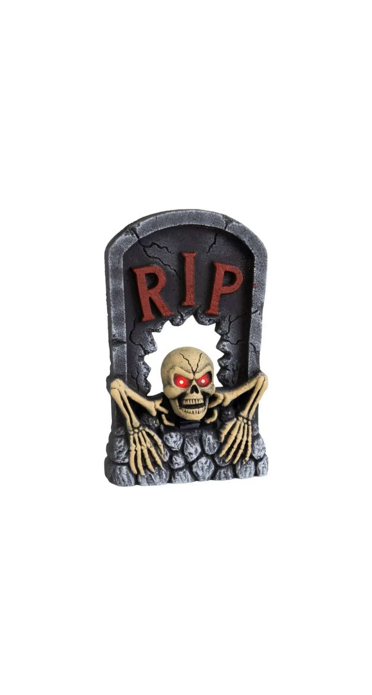 Tombstone RIP with Light, Sound & Movement - 34x10x55cm