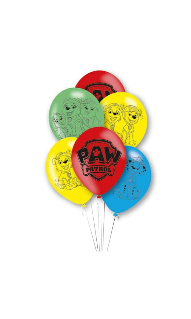 Paw Patrol Latex Balloons  27.5 cm / 11" - 6pk