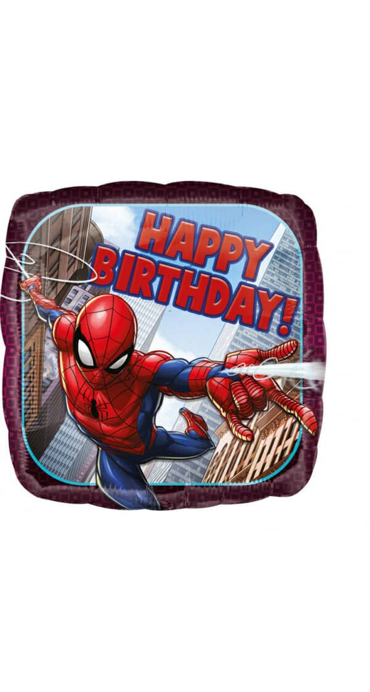 Spider-Man Happy Birthday Foil Balloon Square 45cm