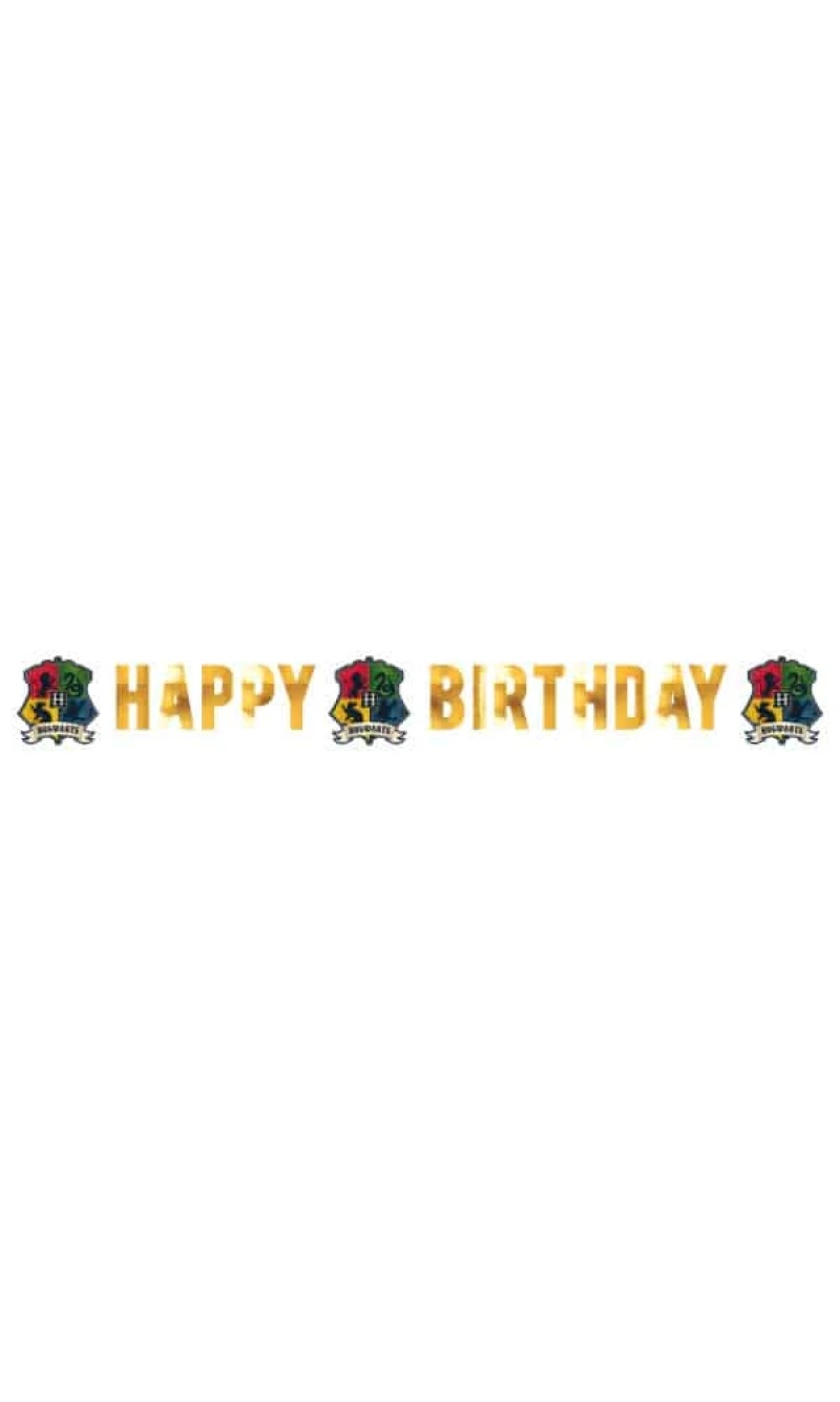 Harry Potter Houses Happy Birthday Letter Banner - 180 x 13cm