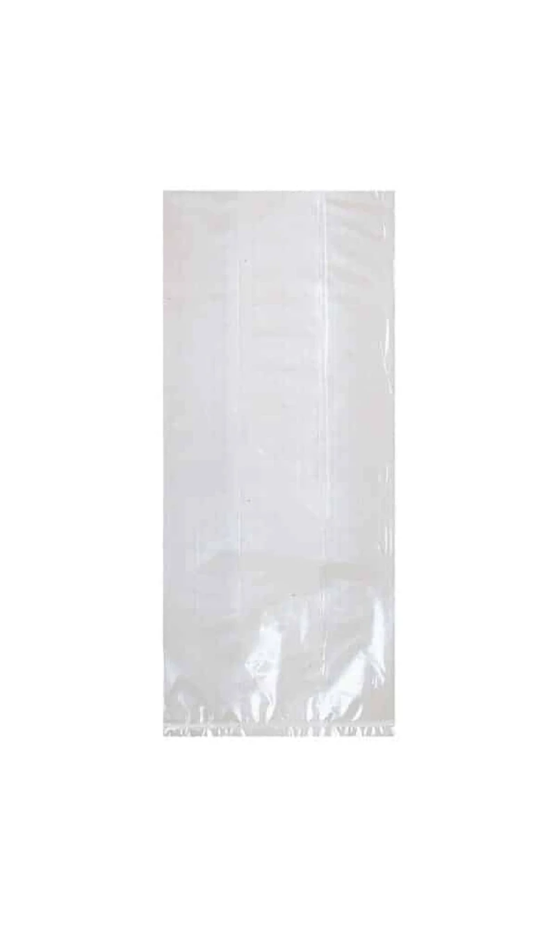 Clear Plastic Party Bags (29.2 x 12.7 x 7.6cm) - 25pk