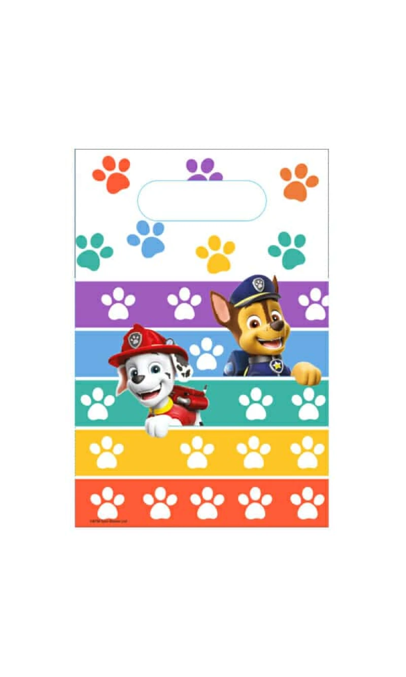 Paw Patrol 2022 Party Bags 15.8 x 23.6cm - 8pk