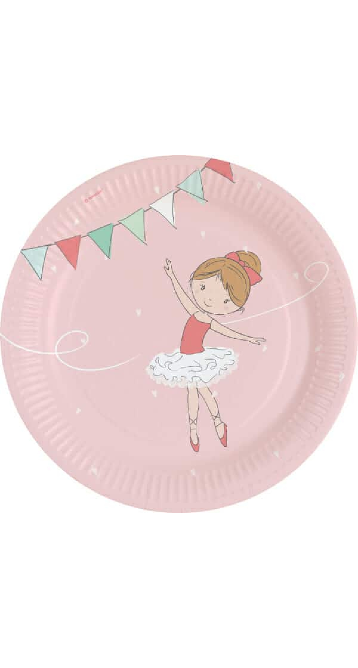 Little Dancer Round Paper Plates 23cm - 8pk