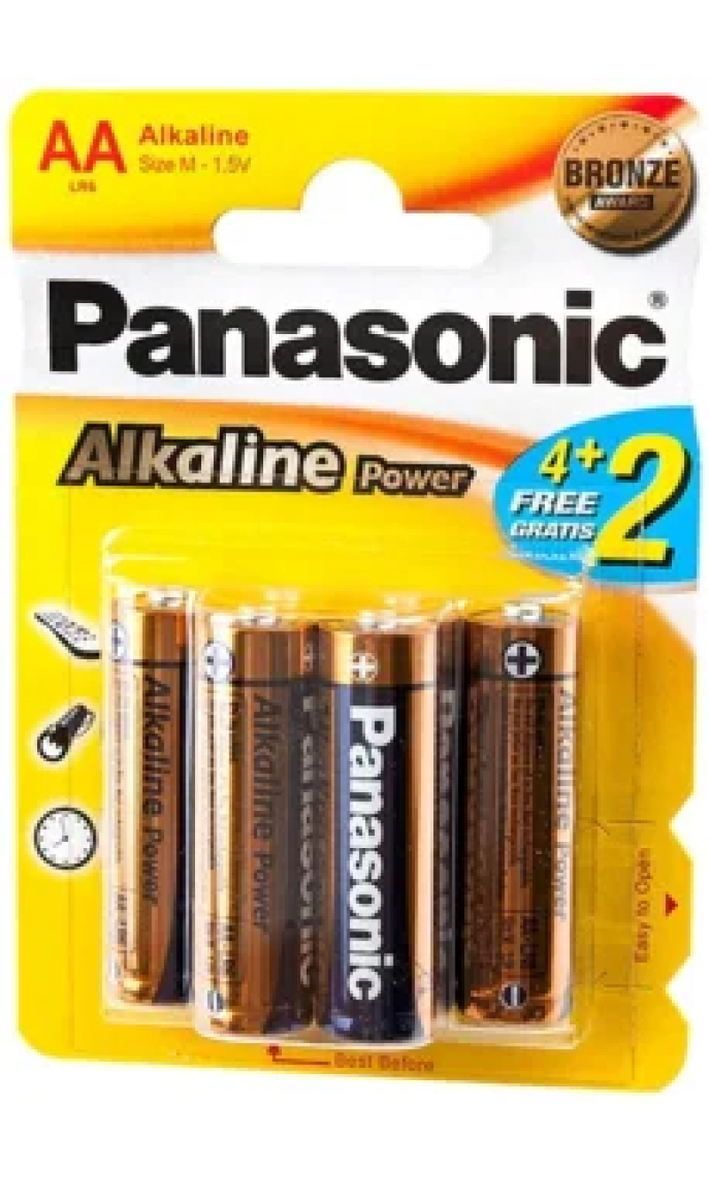 Panasonic AAA Alkaline Power Batteries - 6pk