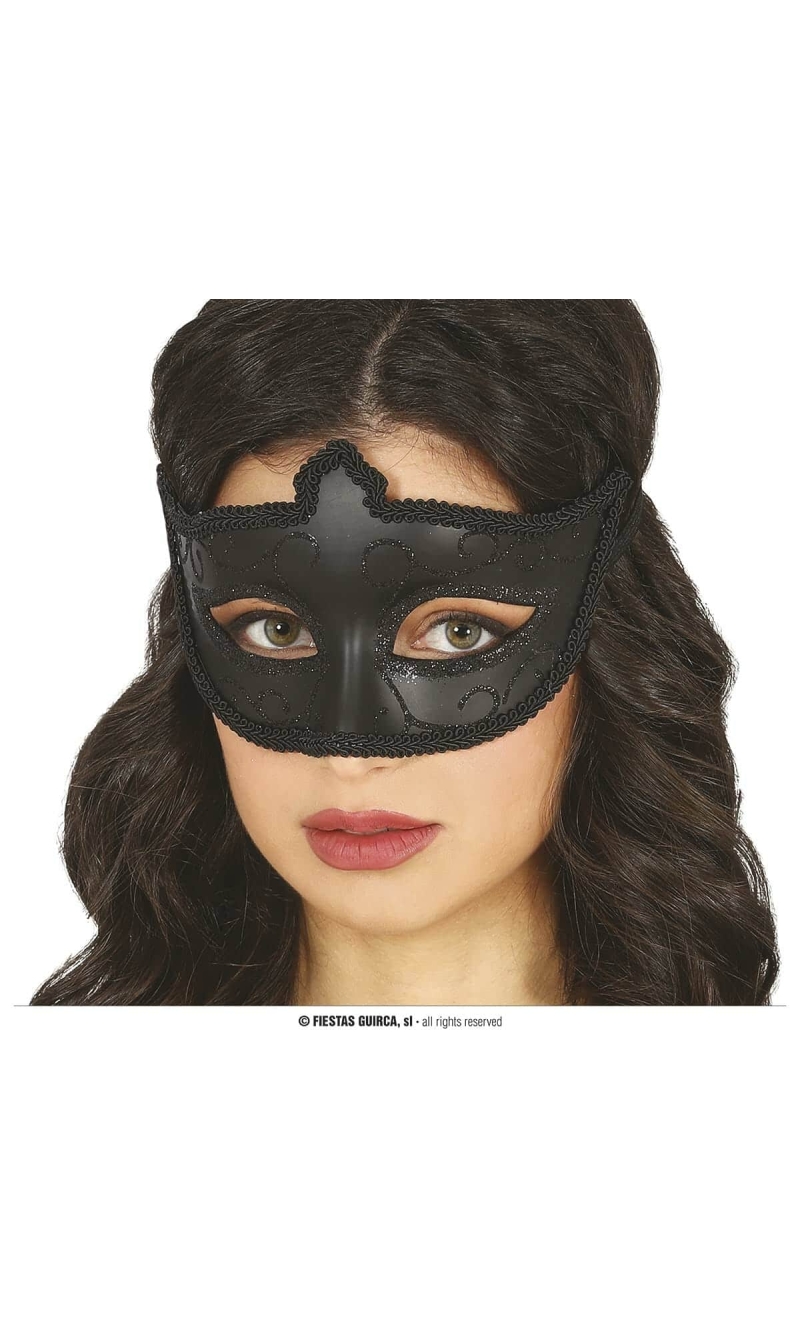 Black Mask With Glitter