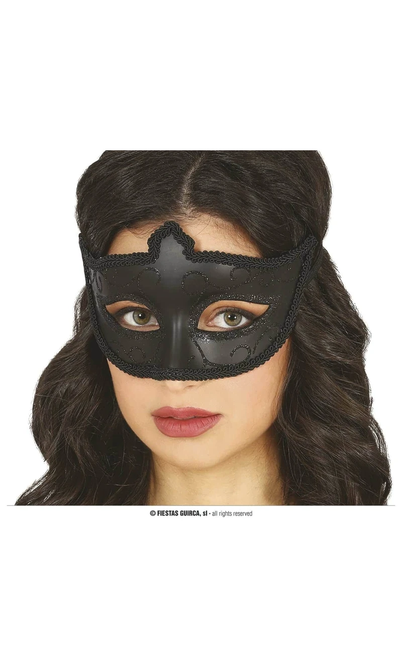 Black Mask With Glitter